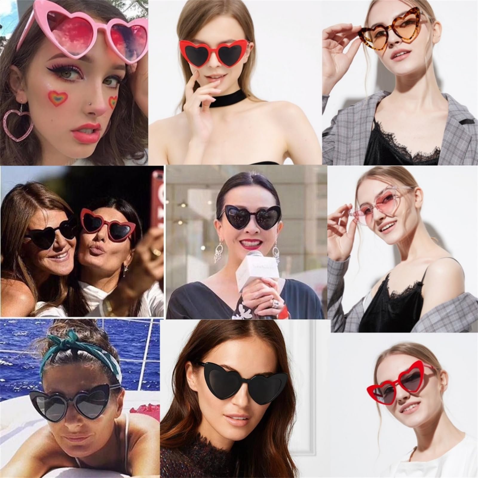 Сонцезахисні окуляри Серцеподібні qinqilanqi-S для жінок Вінтажні, фото №6