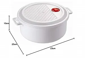 Набор кастрюль для микроволновой печи Heidrun 6 шт. с крышкой и клапаном 3.0 л 23 x 10 cm белый - Фото 1