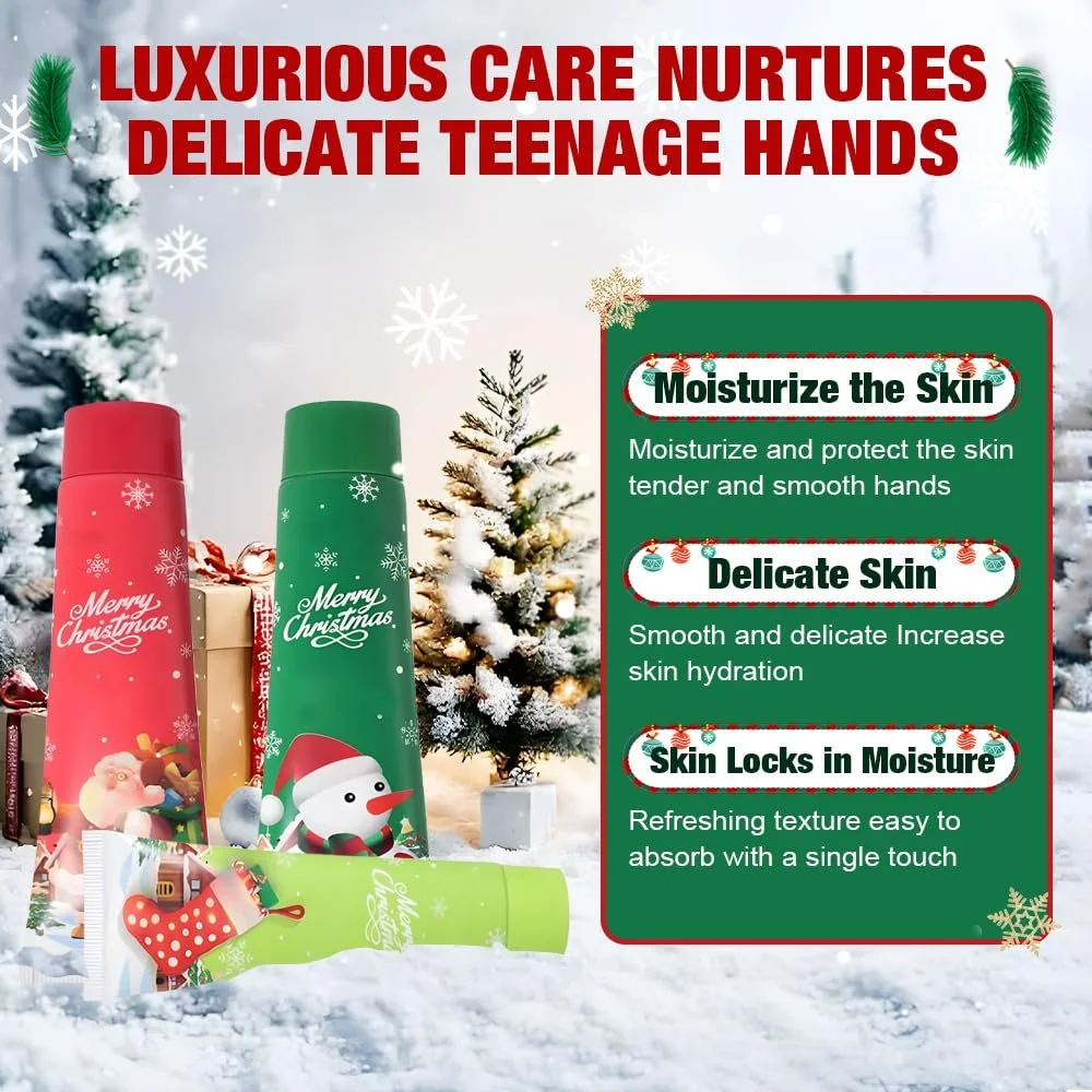 Крем для рук Christmas, Міні набір різдвяних кремів для рук, Набір з 3 шт, фото №5