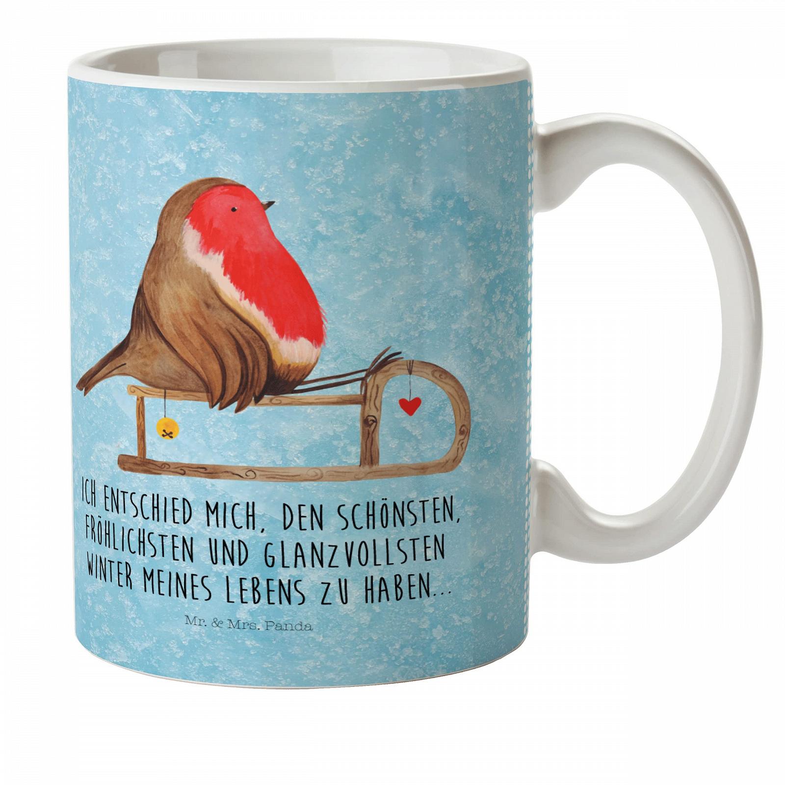 Детская чашка Mr. & Mrs. Panda Малиновка на санях, фото №1