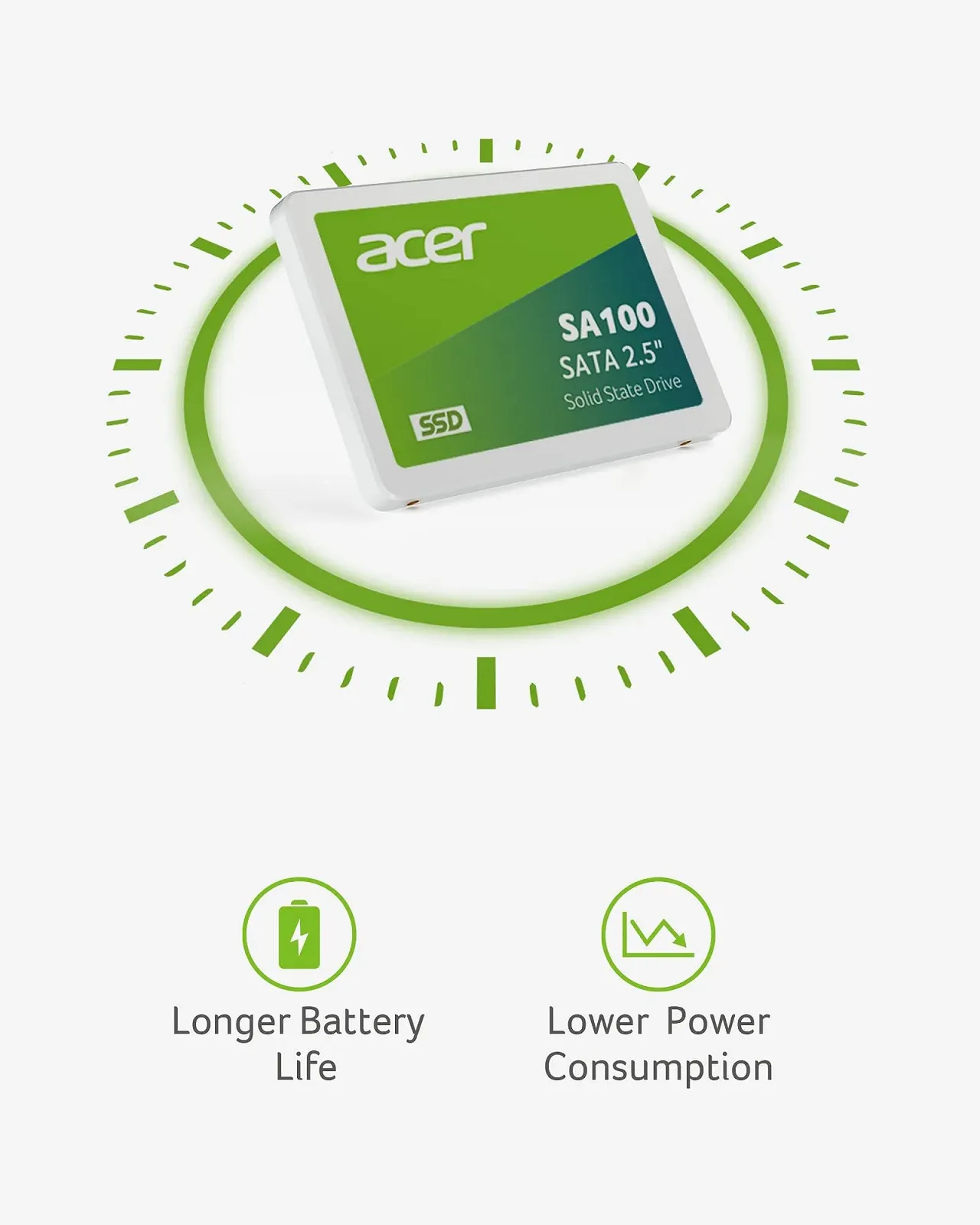 SSD-накопичувач acer SA100 960GB SATA III 2.5" 560МБ/с, фото №5