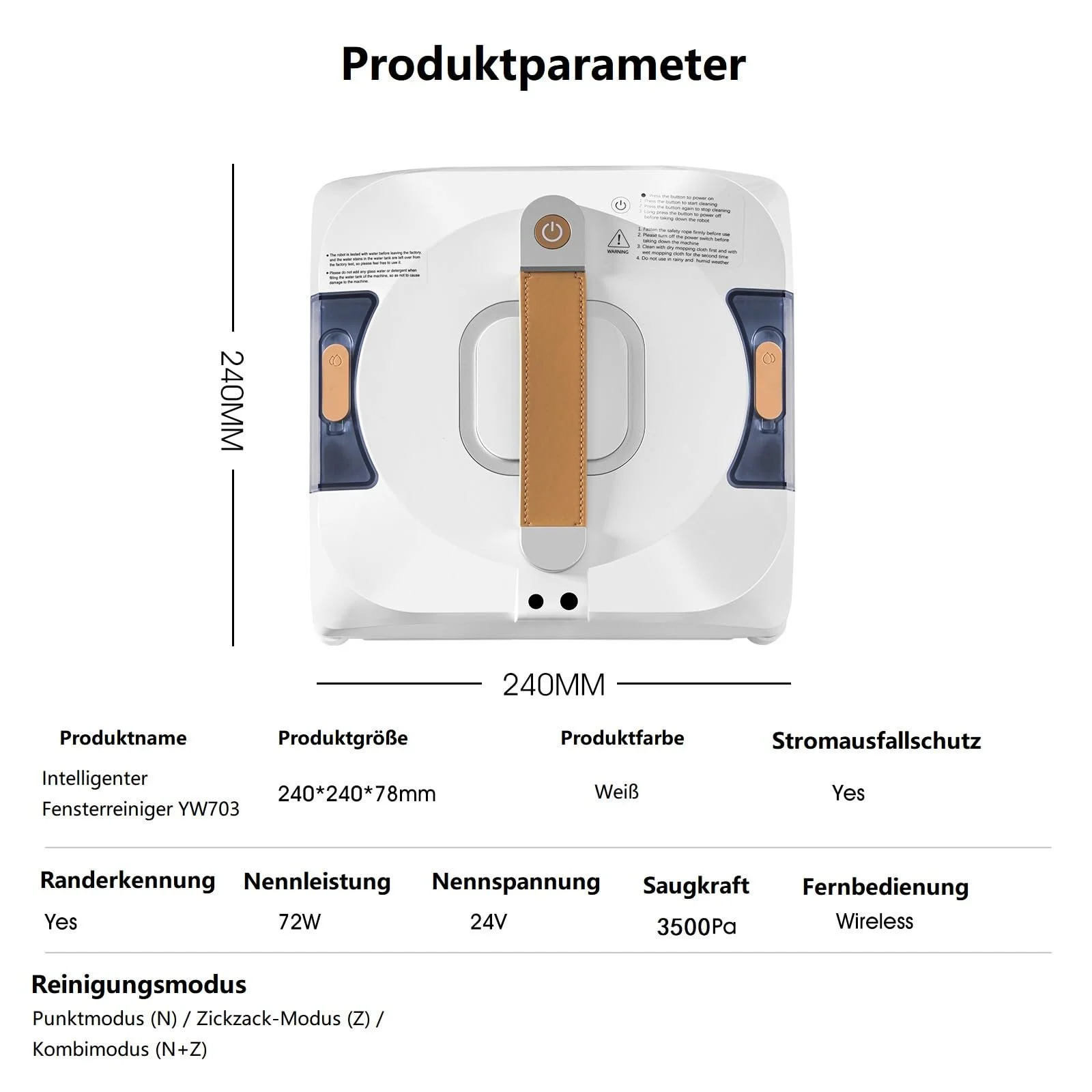 Робот для миття вікон з подвійним розпиленням White, фото №7 Робот для миття вікон з подвійним розпиленням White, фото №7