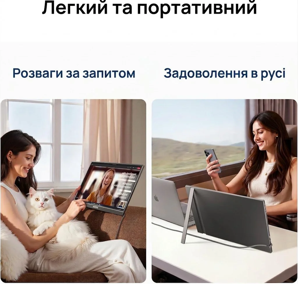 Портативний монітор 17.3" ARZOPA A1M FHD IPS 60 Гц, фото №4 Портативний монітор 17.3" ARZOPA A1M FHD IPS 60 Гц, фото №4