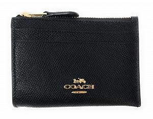 Гаманець COACH Mini Skinny ID Case Crossgrain Leather, чорний - Фото 1