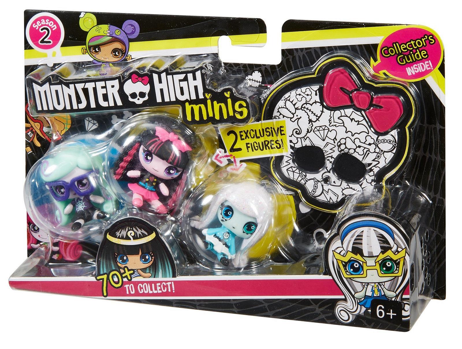 Фигурки Monster High MINIS Твайла, Дракулаура, Франки Штейн, Сезон 2, 3 шт., фото №3