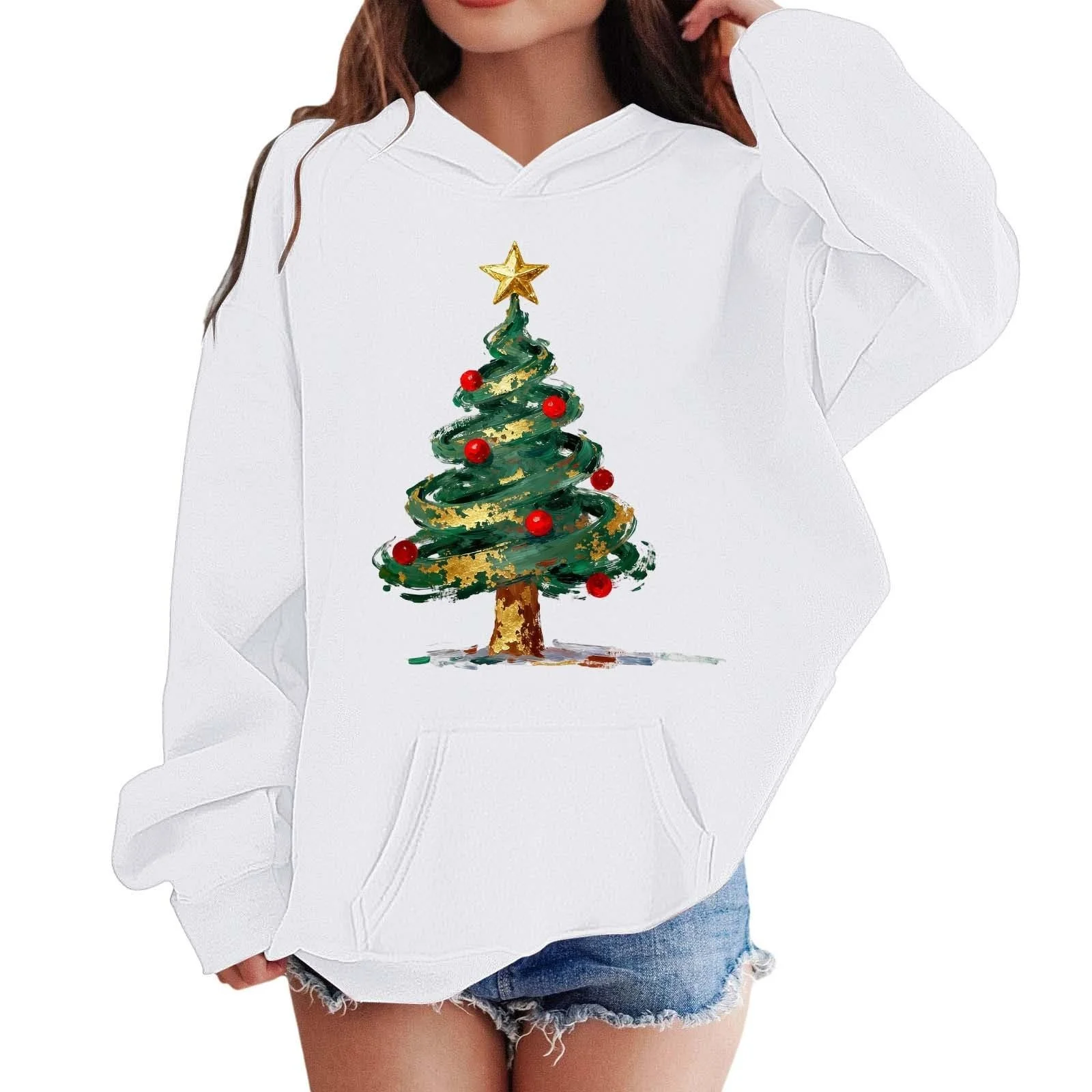 Світшот для дівчаток, Толстовка з капюшоном з принтом, фото №1