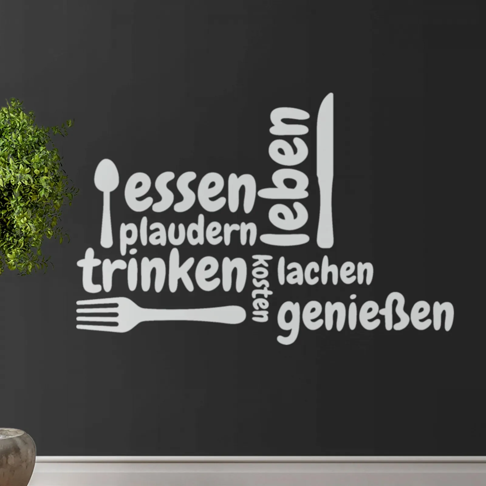 Наклейка на стіну Klebekönig Food Drink Kitchen Quote Saying, фото №2