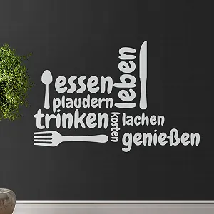 Наклейка на стіну Klebekönig Food Drink Kitchen Quote Saying synthetic.ua - Фото 1