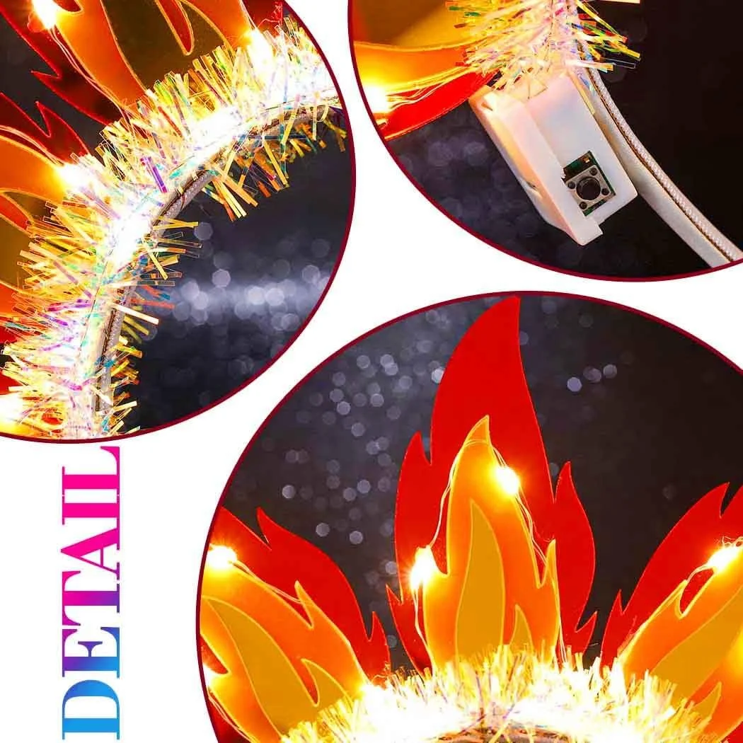 Обруч для волосся Вогняний Сонце LED, фото №5 Обруч для волосся Вогняний Сонце LED, фото №5