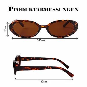 Набір 2 вінтажних овальних сонцезахисних окулярів, чорні, модні тонкі жіночі, чорний synthetic.ua - Фото 1