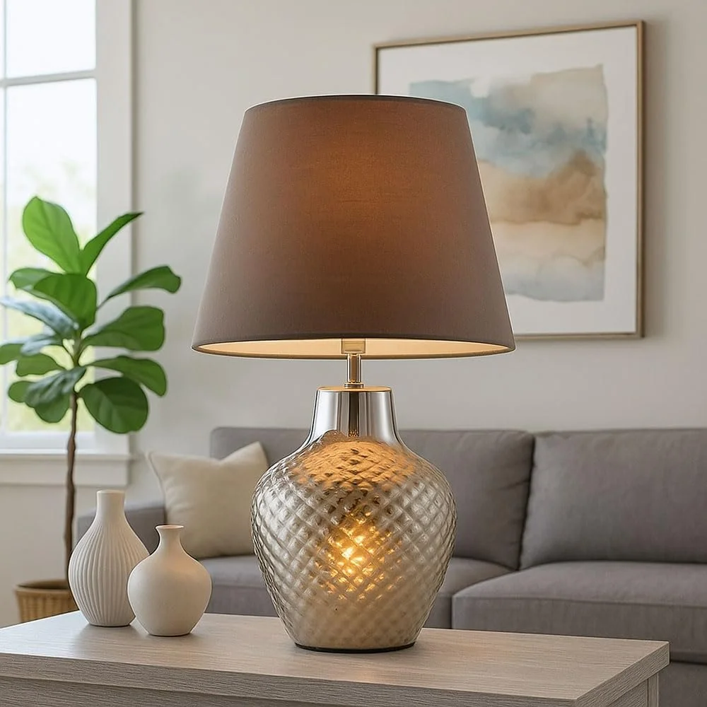 Настільна лампа Nowa LED Ceramic E14 Filament Warm White Dimmable 20 x 32 cm Chrome Brown, фото №6