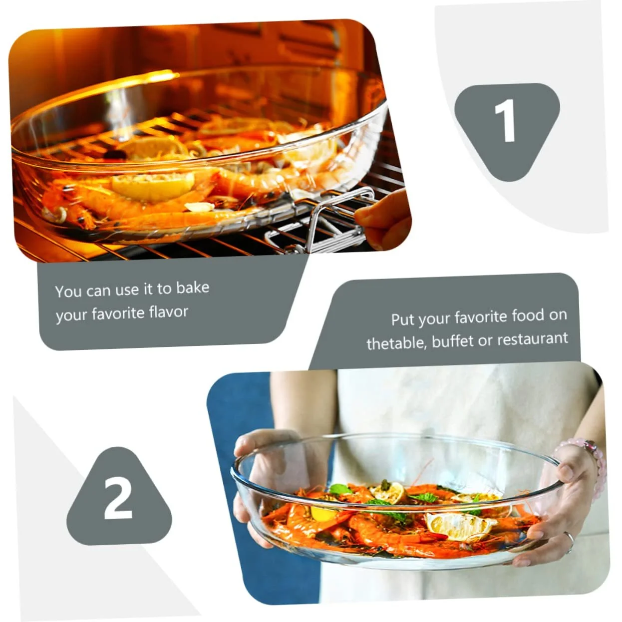 Форма для запекания Gatuida овальная стеклянная жаростойкая 2400 мл, фото №4