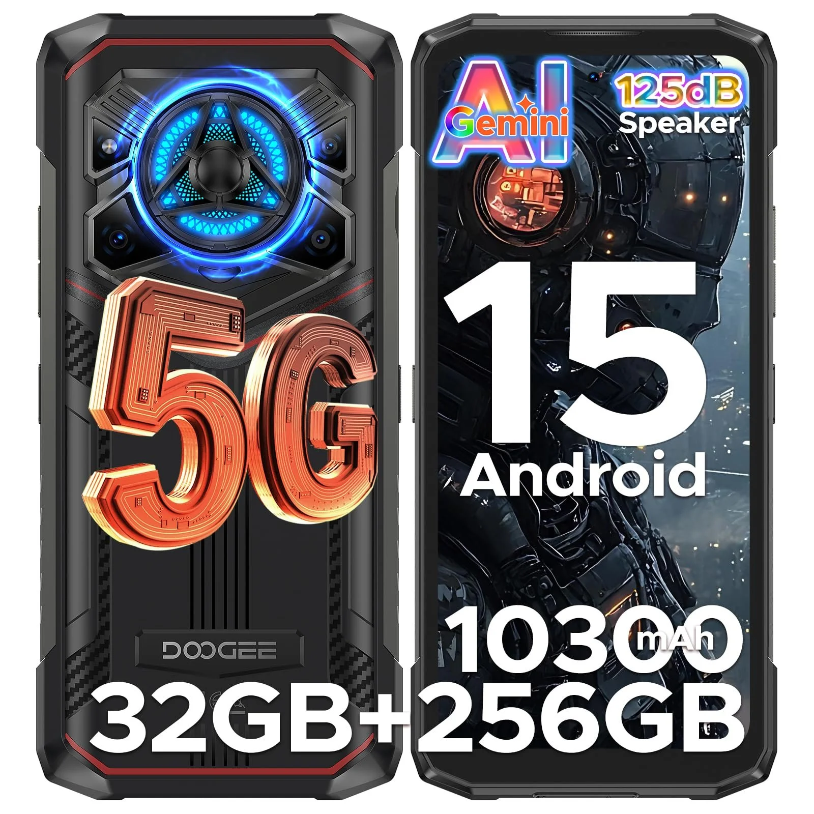 Защищенный смартфон DOOGEE Blade 20 Play Android 15 5G Dimensity 7050 10300 мАч 32 ГБ + 256 ГБ, фото №1