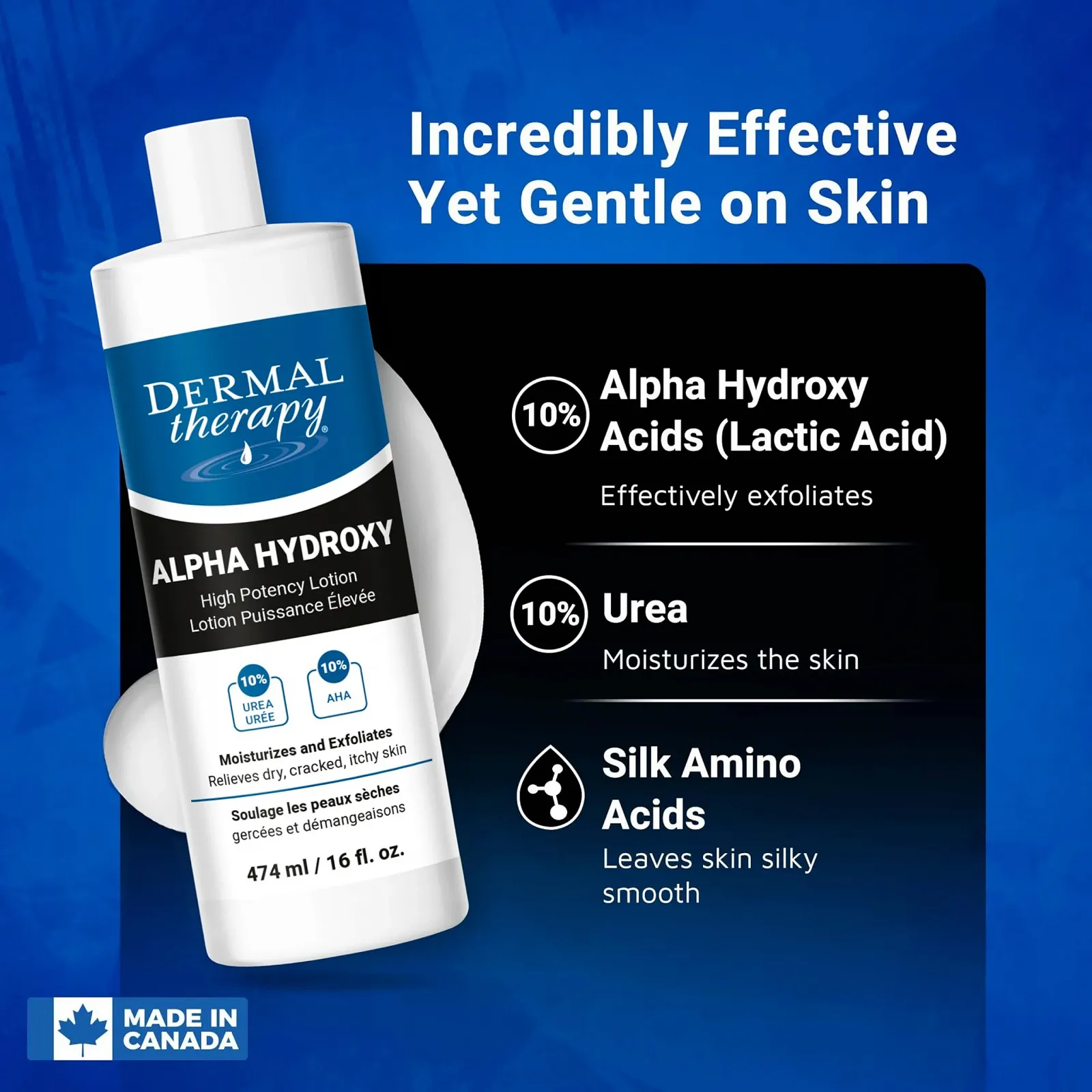 Лосьйон Dermal Therapy Alpha Hydroxy High Potency - Зволожуючий та відлущуючий засіб для сухої шкіри 10% сечовини, фото №11