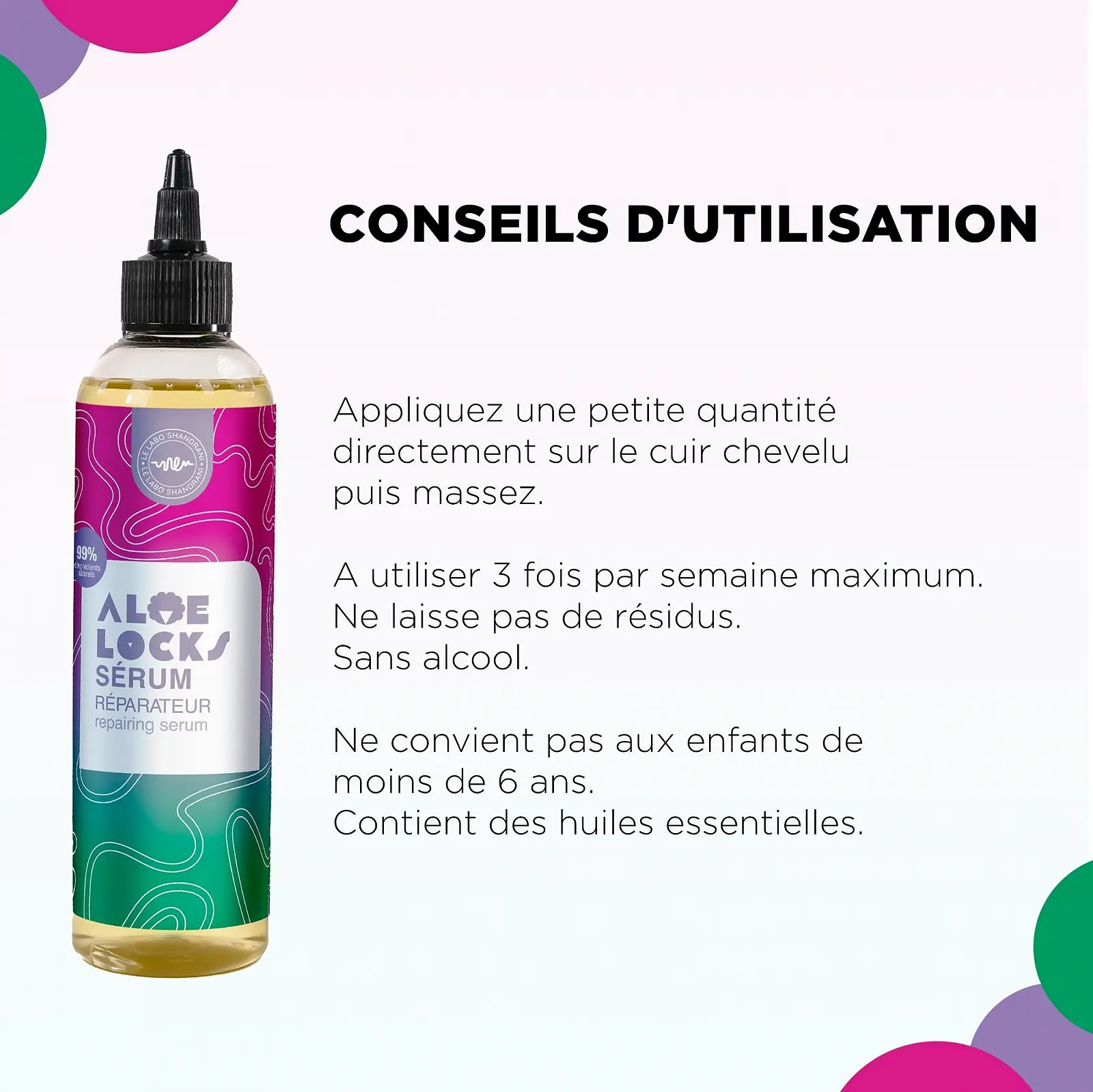 Сироватка Shandrani Easy Pouss Paris Natural Aloe Locks Відновлююча та Активуюча 250 мл, фото №3