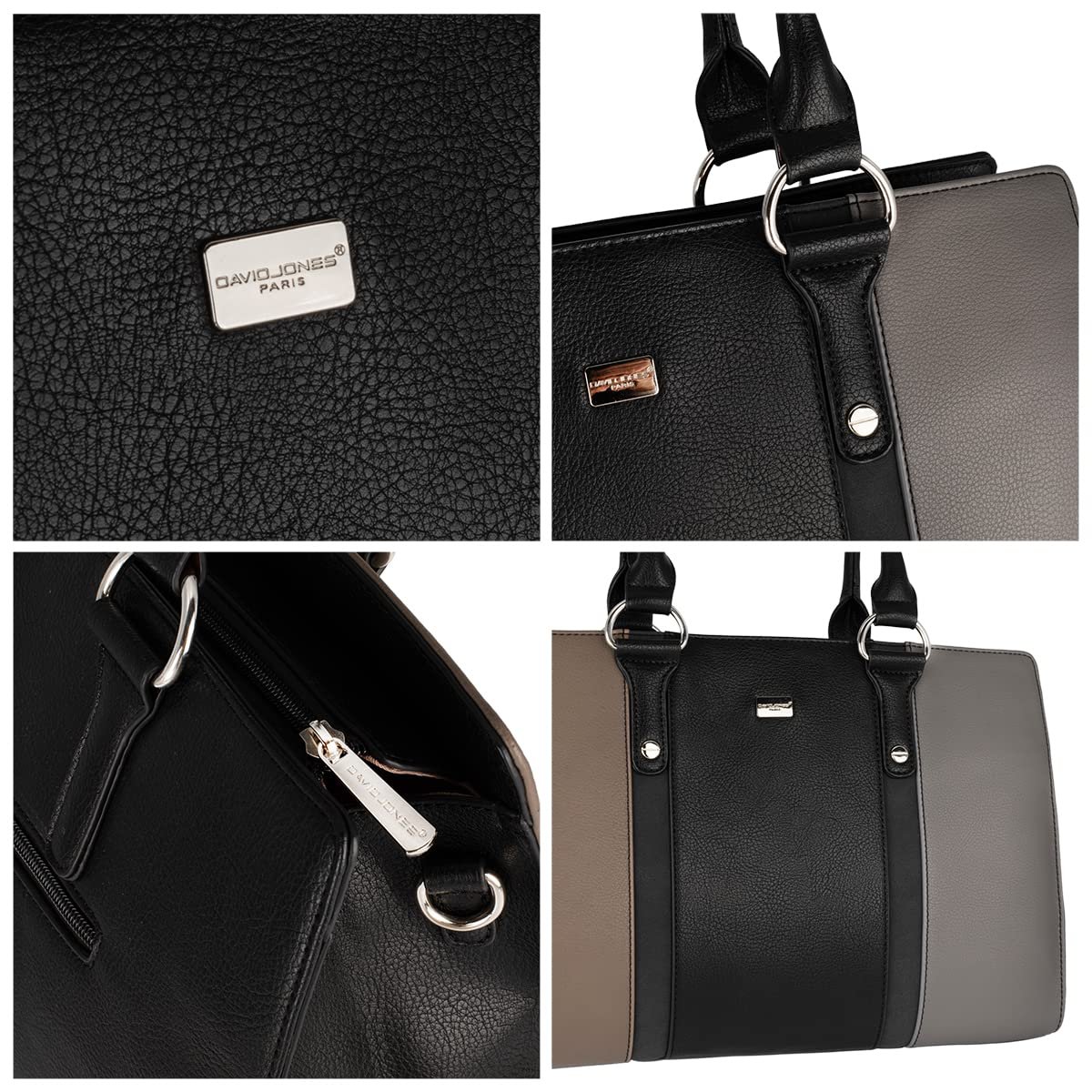 Сумка-тоут David Jones Большая, с Верхней Ручкой, из Искусственной Кожи, Многоцветная, розовая, фото №7