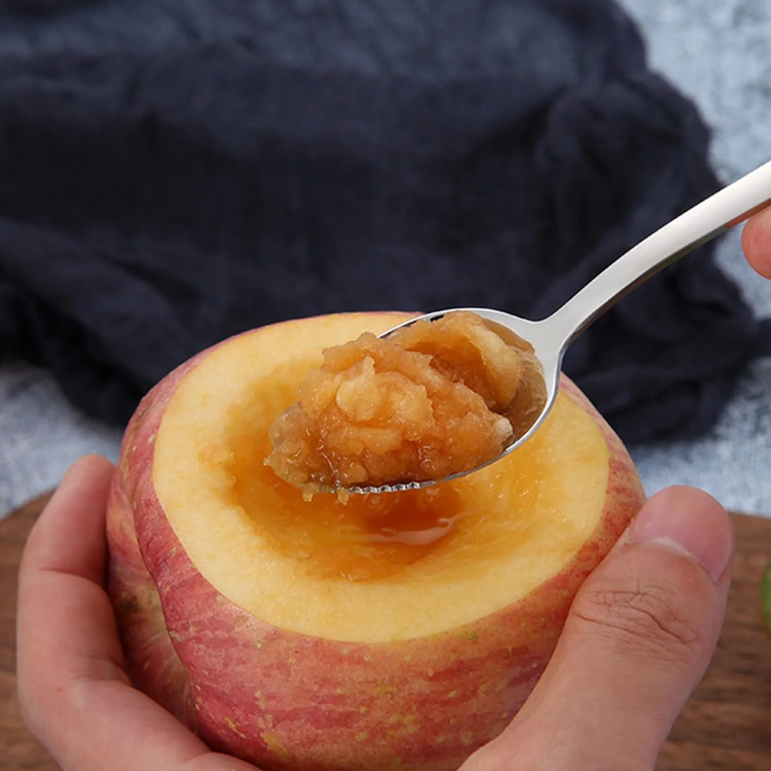 Ложка для грейпфрута з нержавіючої сталі (срібна), 2 шт, фото №6