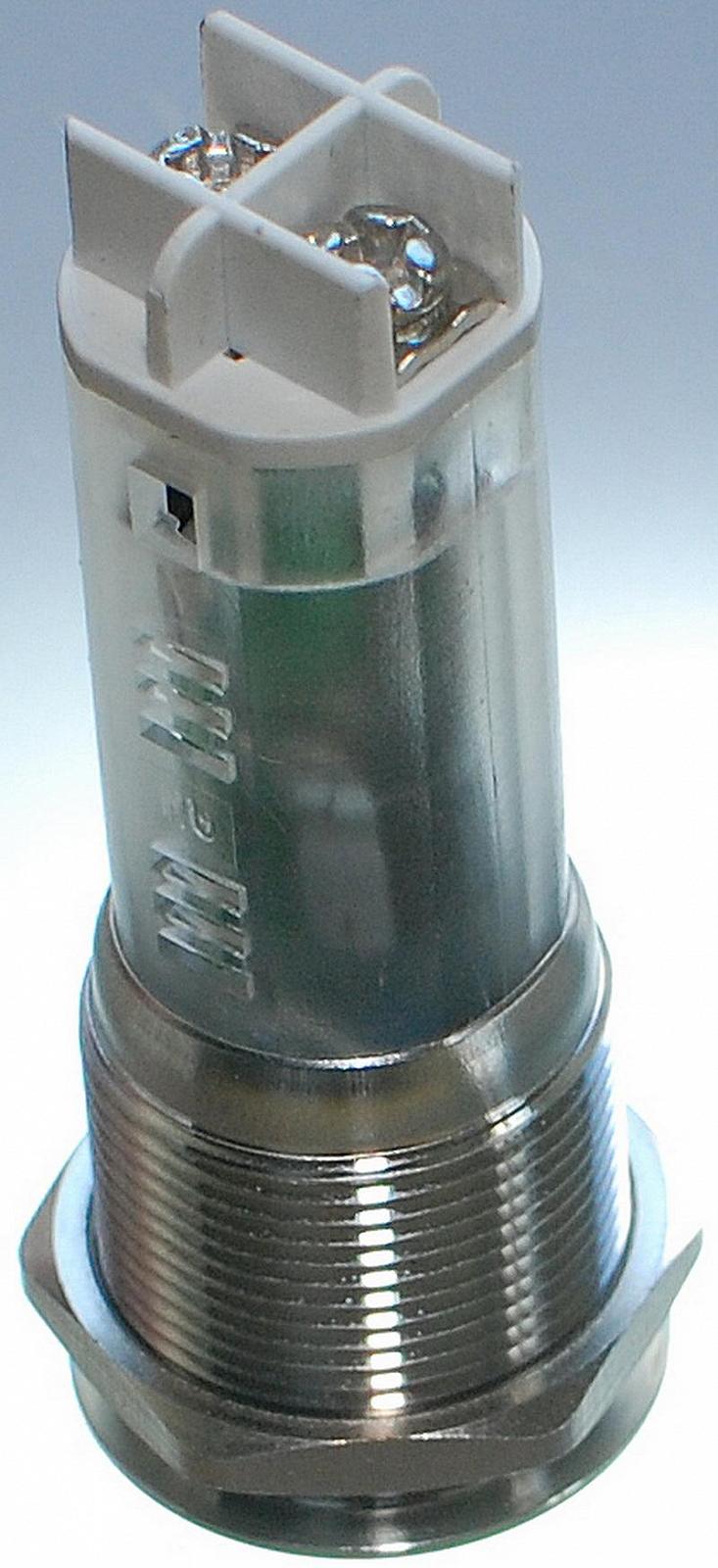 Зуммер антивандальний VJ Parts d22mm стрижка 19mm h56mm 2 контакту під вінт індикація, фото №2