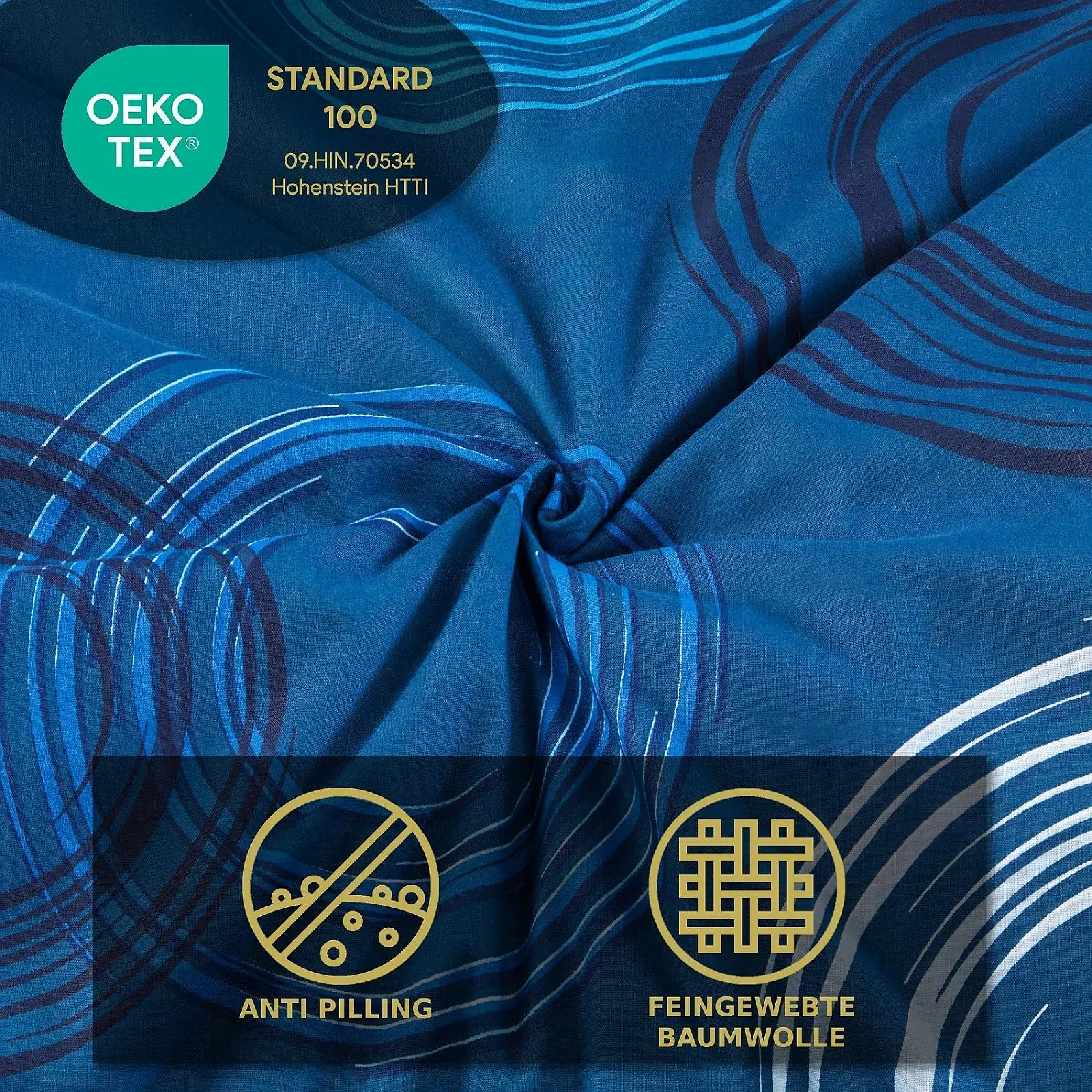 Постельное белье MALIKA Circle Pattern Renforcé 2 предмета 135 x 200 см наволочка 80 x 80 см Красное, фото №4