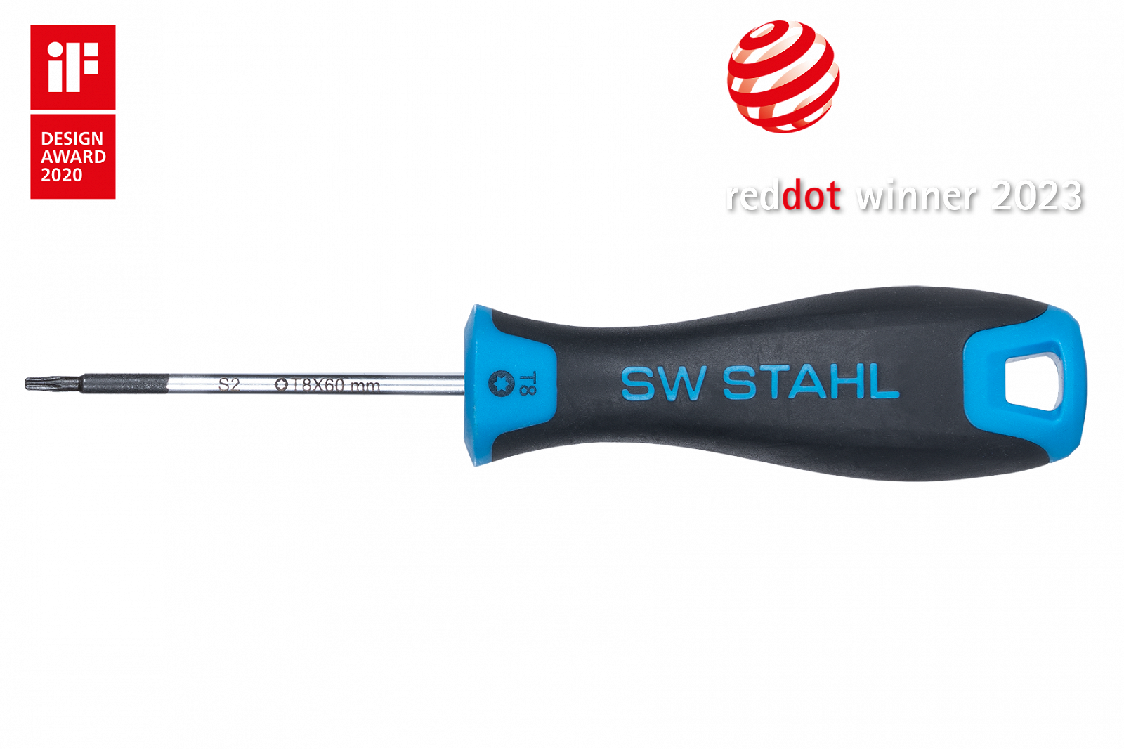 Отвертка SW-STAHL 32708SB, T-профиль, T8 x 60 мм, фото №2