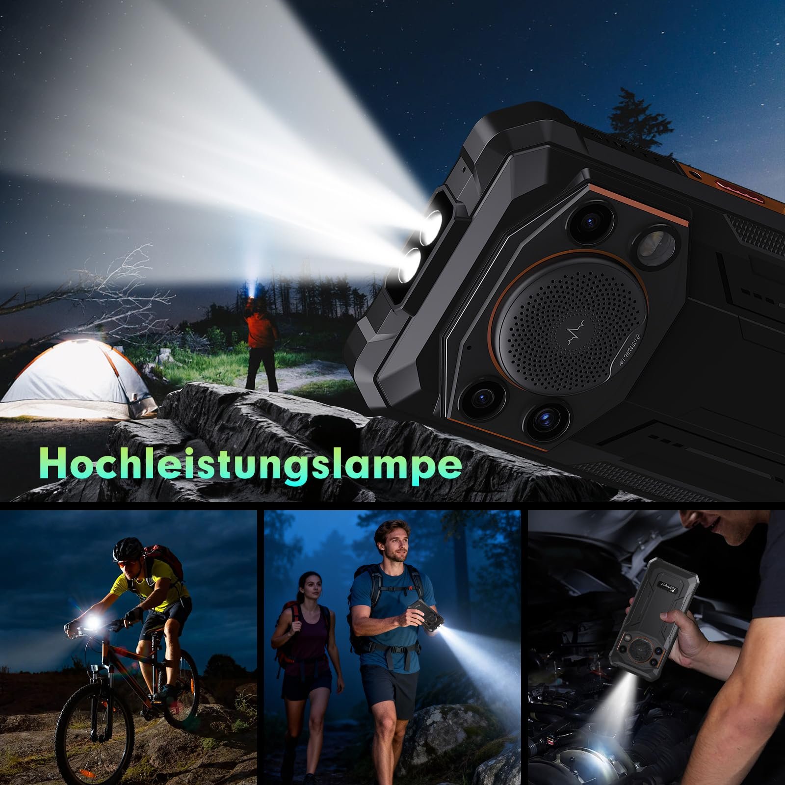 Смартфон FOSSiBOT F110L Outdoor 10000 мАгод 6.745 дюйма 12GB + 128GB 50MP NFC Android 15, фото №8