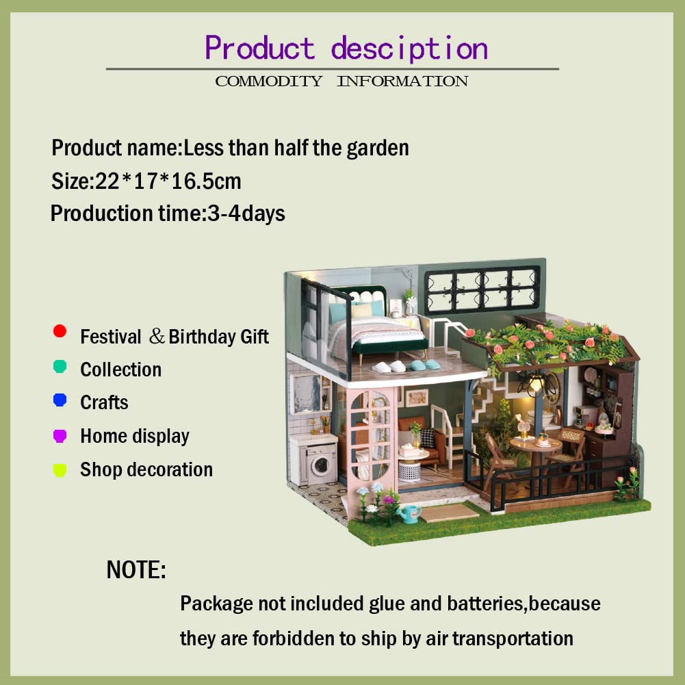 Миниатюрный Домик-Лофт с Пылезащитным Колпаком и Музыкальной Шкатулкой DIY 1:24, фото №6