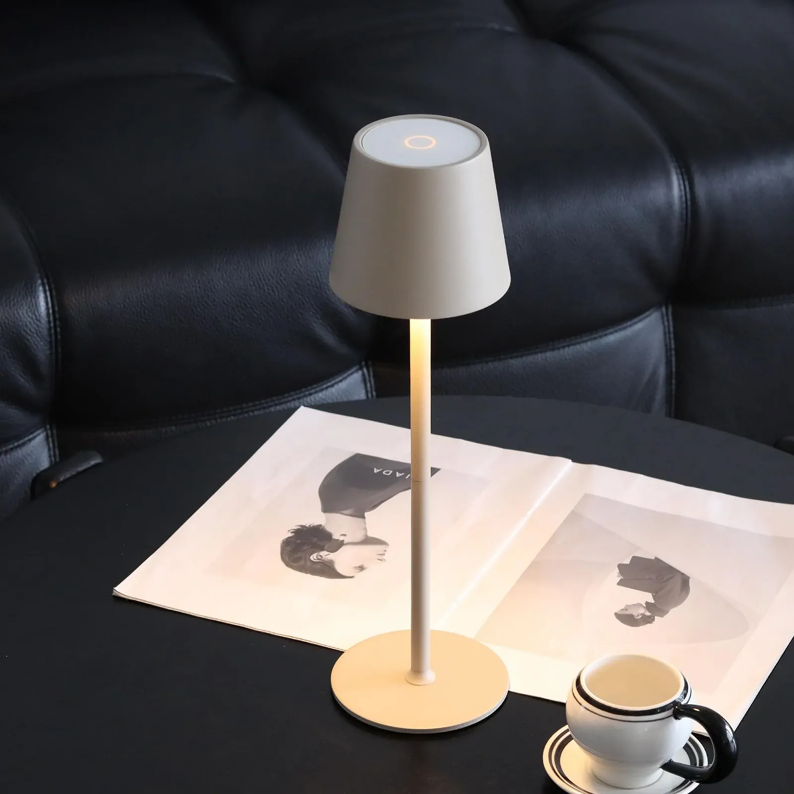 Настільні лампи 2 шт. LED акумуляторні сенсорні димовані 5200 mAh IP54 Бежеві, фото №3
