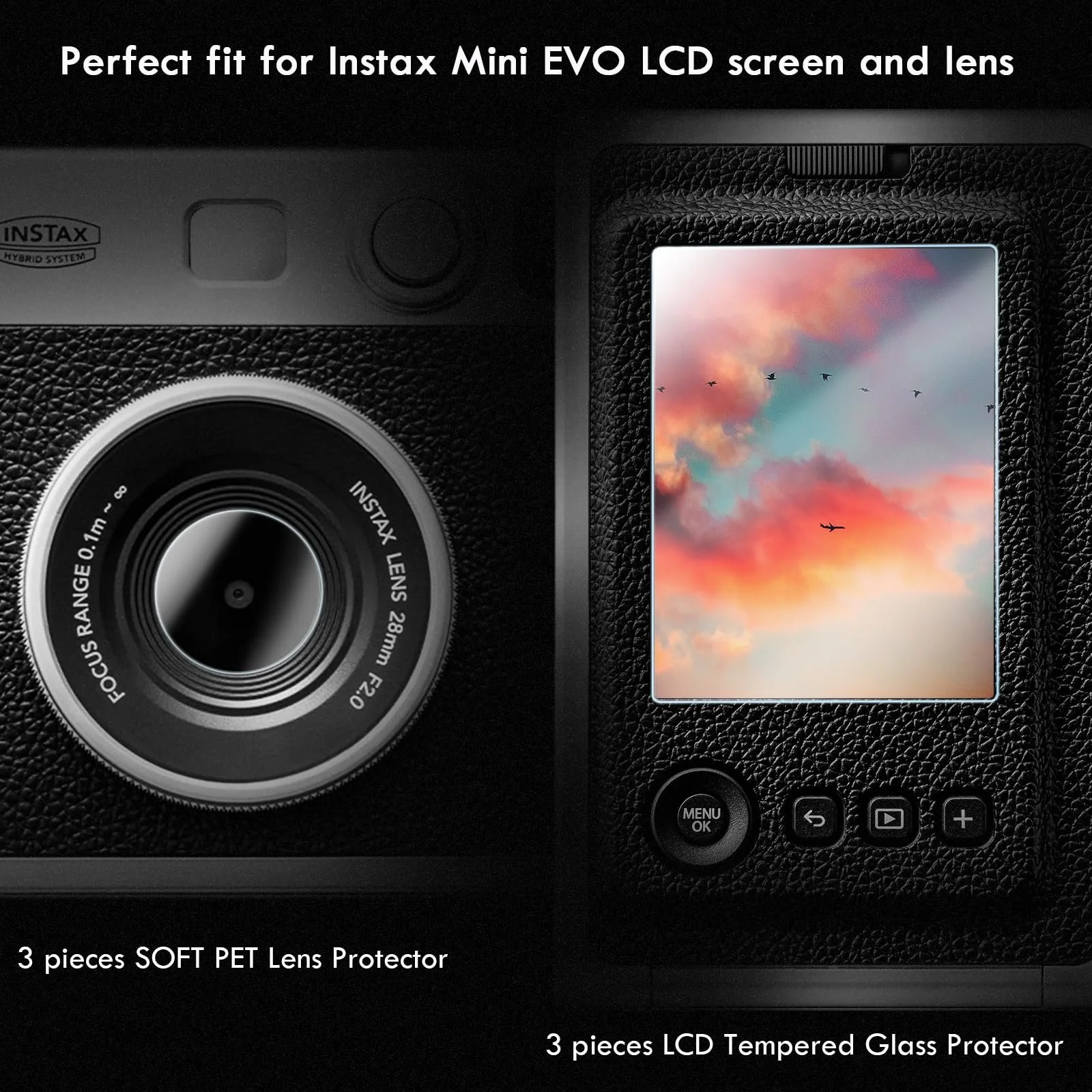 Набор аксессуаров Rieibi для Fujifilm Instax Mini Evo Case & Screen Protector Bundle, фото №5