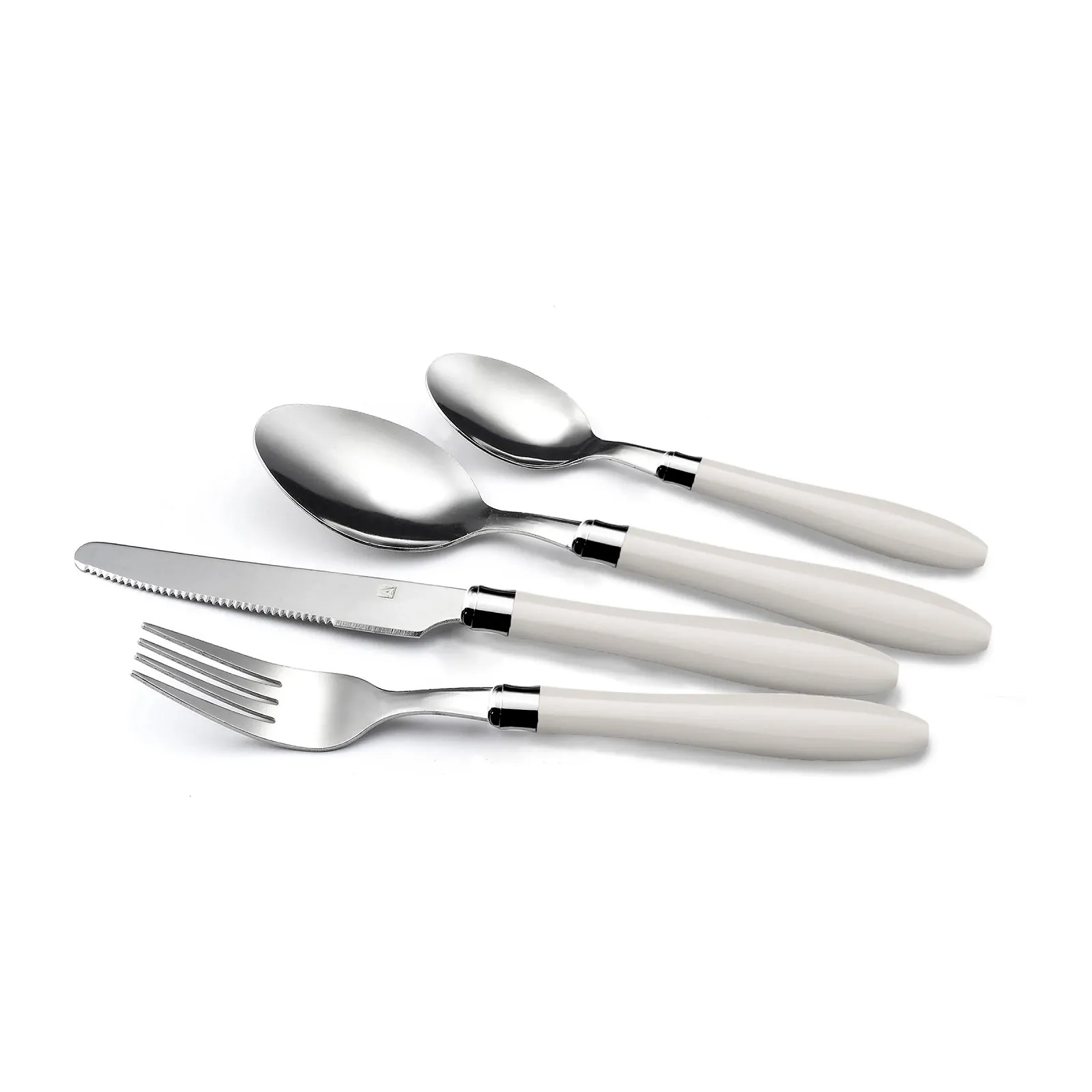 Набір столових приборів Amefa REGLISSE, 16 предметів, на 4 персони, білі пластикові ручки, фото №3