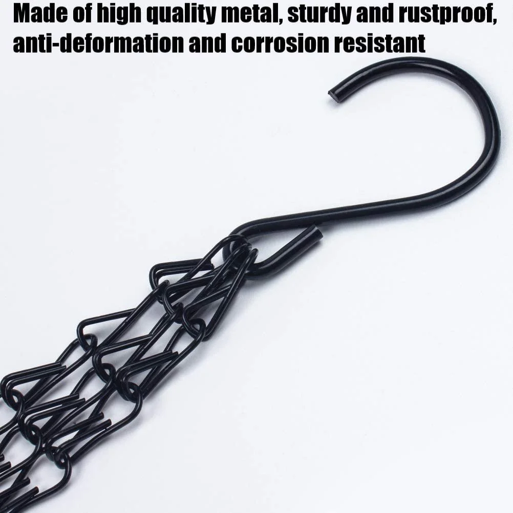 Ланцюги для кашпо KAHEIGN Набір з 8 шт. 40 см Метал Чорний, фото №2 Ланцюги для кашпо KAHEIGN Набір з 8 шт. 40 см Метал Чорний, фото №2