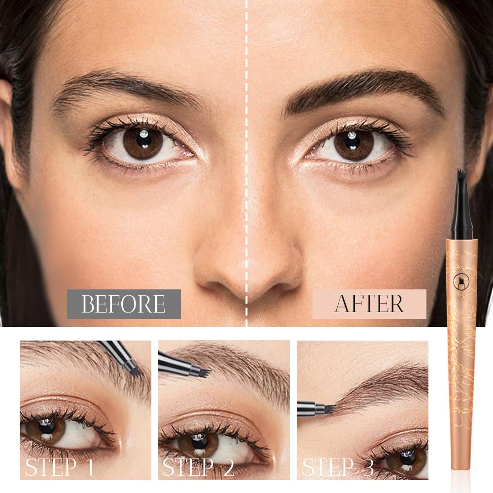 Олівець 3D Водостійкий Microblading Eyebrow Pencil 4 Fork Tip Tattoo Pen Водостійкий олівець для брів з мікровилковим аплікатором Black, фото №3 Олівець 3D Водостійкий Microblading Eyebrow Pencil 4 Fork Tip Tattoo Pen Водостійкий олівець для брів з мікровилковим аплікатором Black, фото №3
