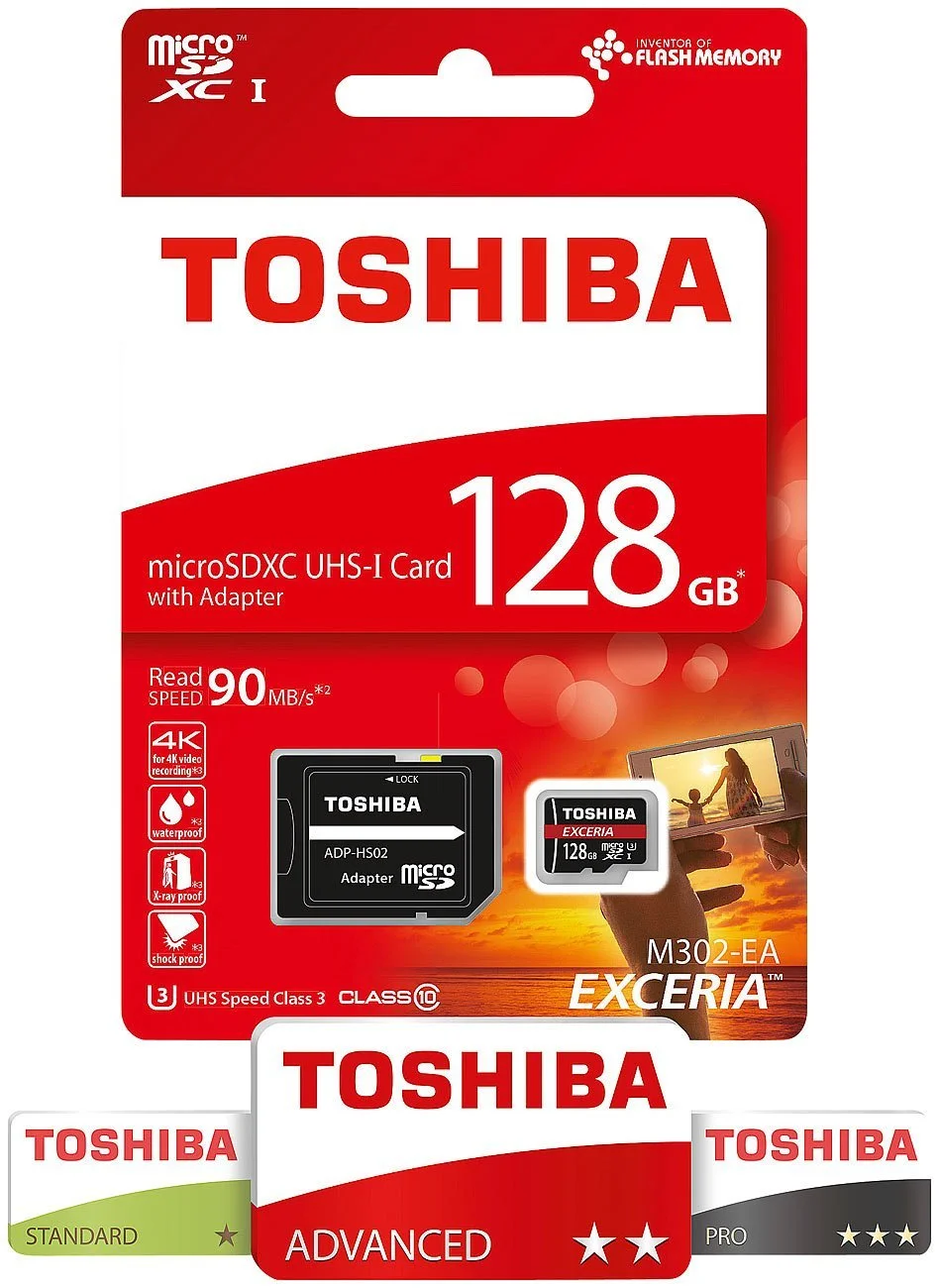 Карта памяти Micro-SDXC Toshiba Exceria M302-EA 128 ГБ UHS-I Class 10 90 МБ/с, фото №3 Карта памяти Micro-SDXC Toshiba Exceria M302-EA 128 ГБ UHS-I Class 10 90 МБ/с, фото №3