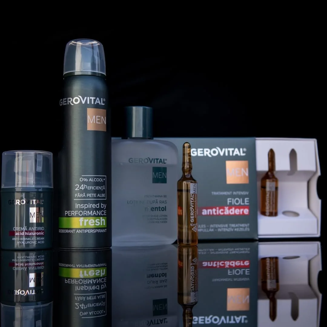 Ампули проти випадіння волосся для чоловіків Gerovital Men з Redensyl та Procapil, 10 ампул x 10 мл, фото №6