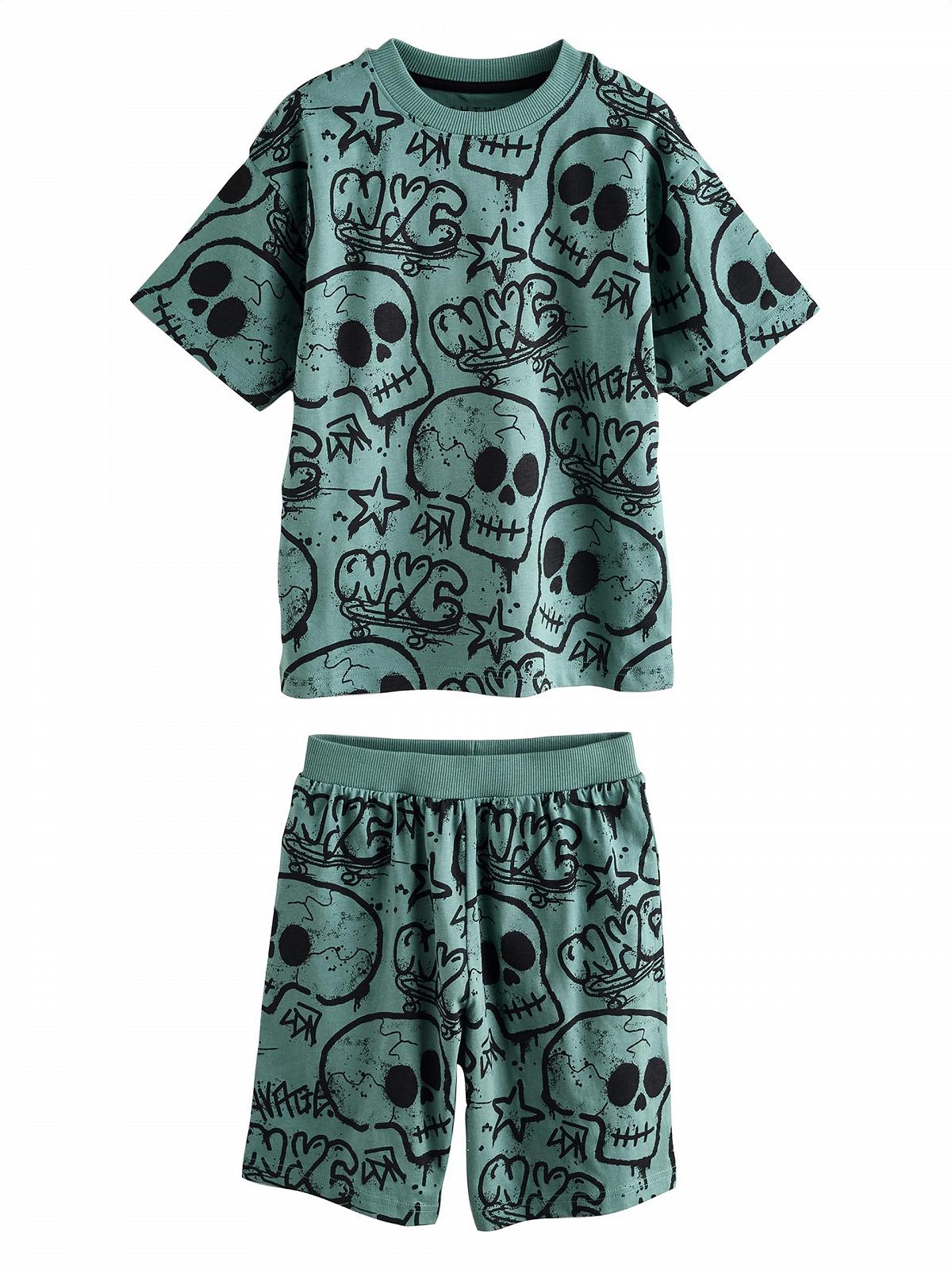 Піжама NEXT з шортами, 3 шт, 100% бавовна, фото №6