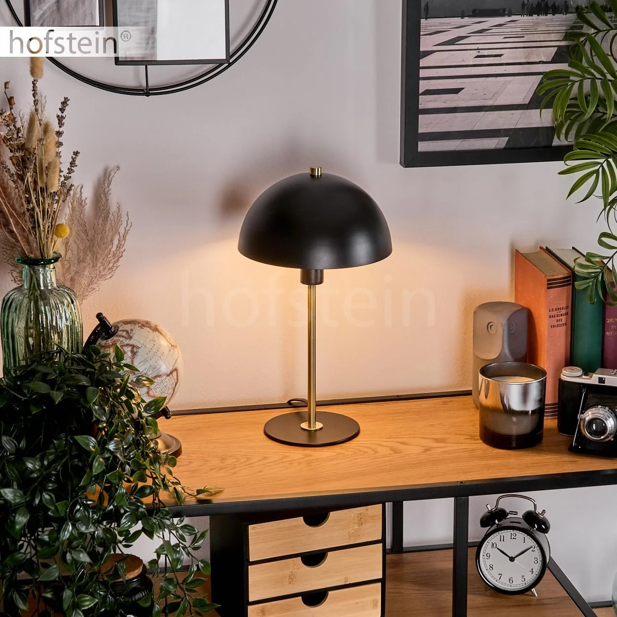 Настільна лампа Sandvig Метал 20 см 1 x E14 Чорний/Золотистий, фото №8