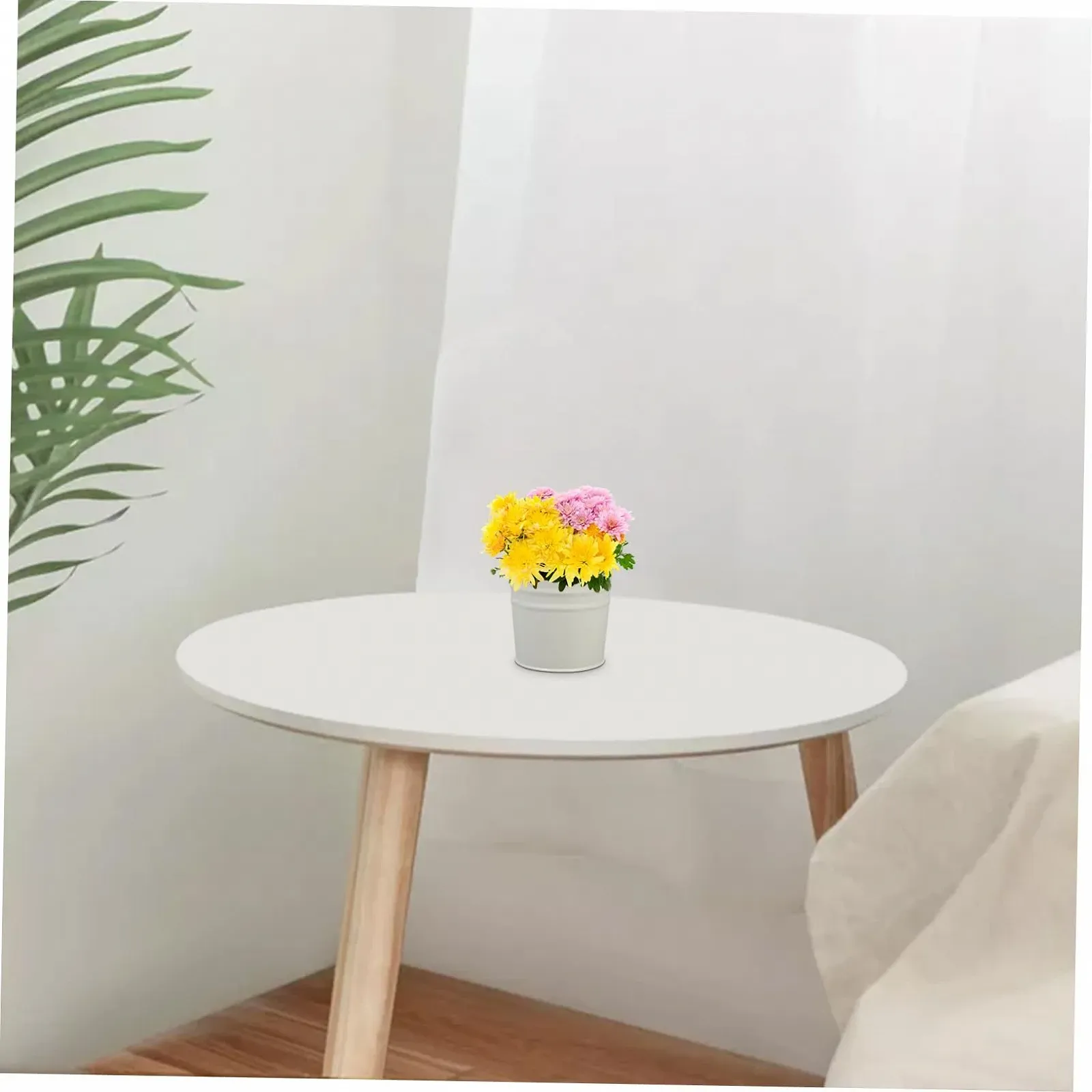 Набір квіткових горщиків декоративних металевих 4 шт. з дренажем та знімними гачками, фото №5