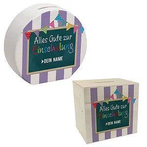 Скарбничка Alles Gute zur Einschulung персоналізована з ім'ям - Фото 1