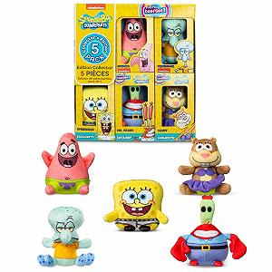 Фигурка Basic Fun Spongebob Squarepants Micro Teenies, коллекционный набор, 5 шт, с 3 редкими фигурками - Фото 1