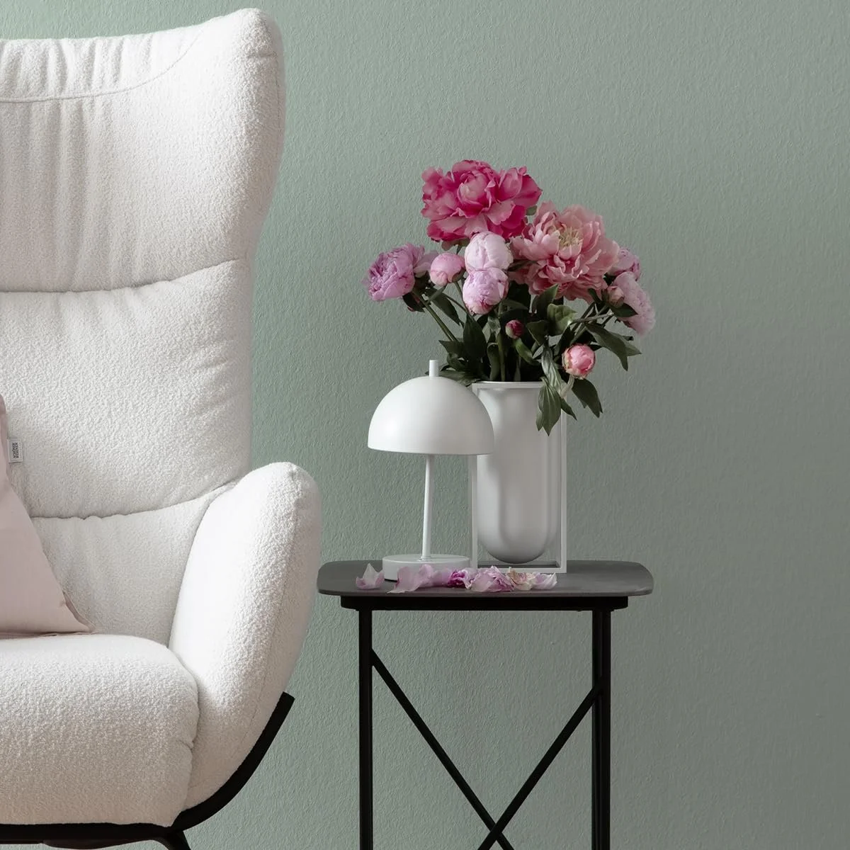 Настільна лампа KIA Бездротова Daylight 27 см Димування USB Біла, фото №2