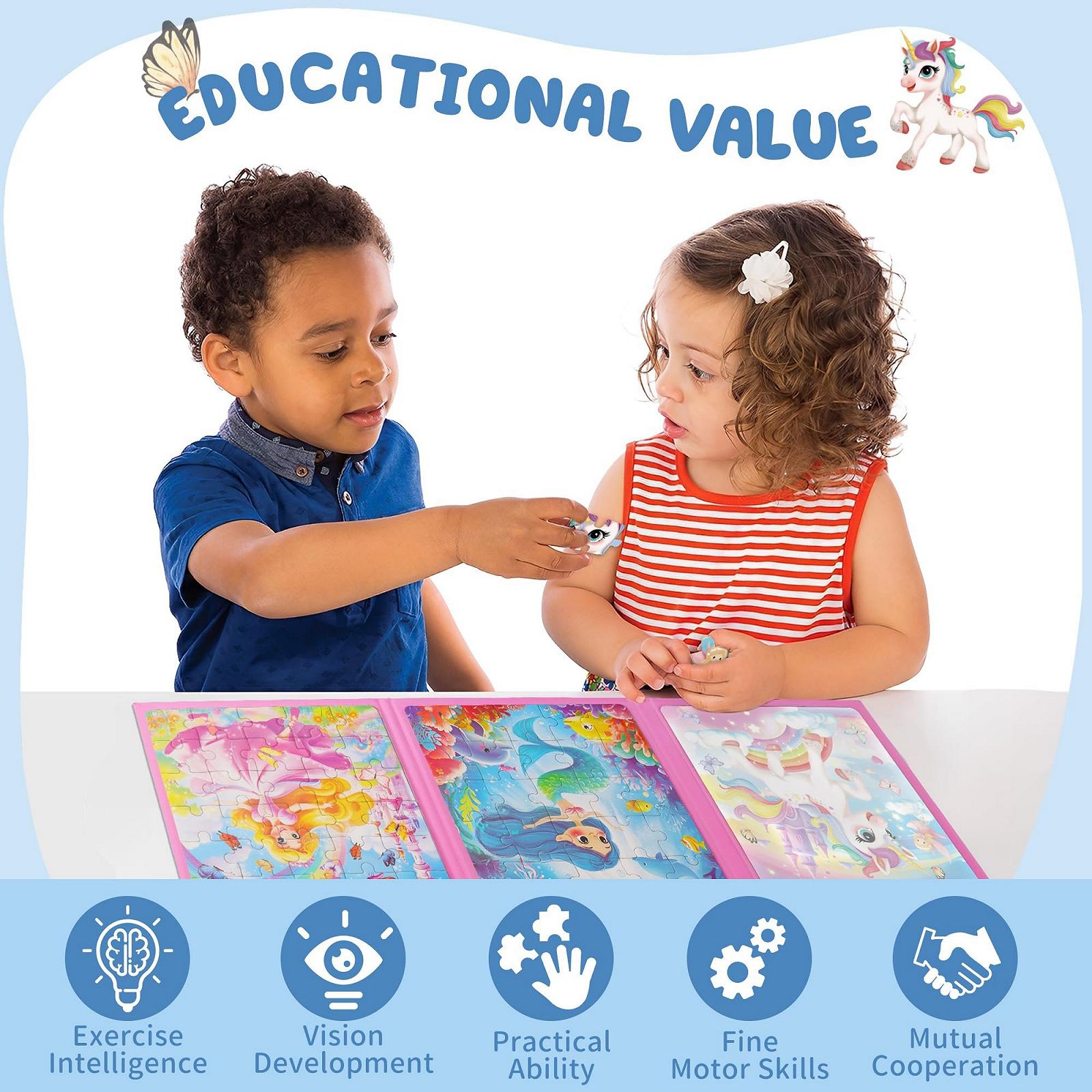 Магнітний пазл Unicorn, Mermaid & Princess 20-30 елементів від 3 років, фото №4