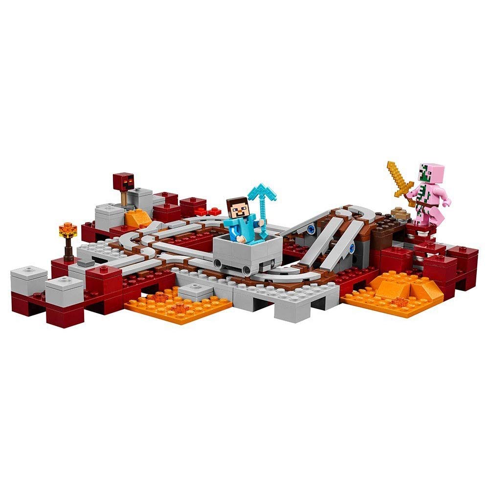 Набор LEGO Minecraft 21130 The Nether Railway Building, фото №5