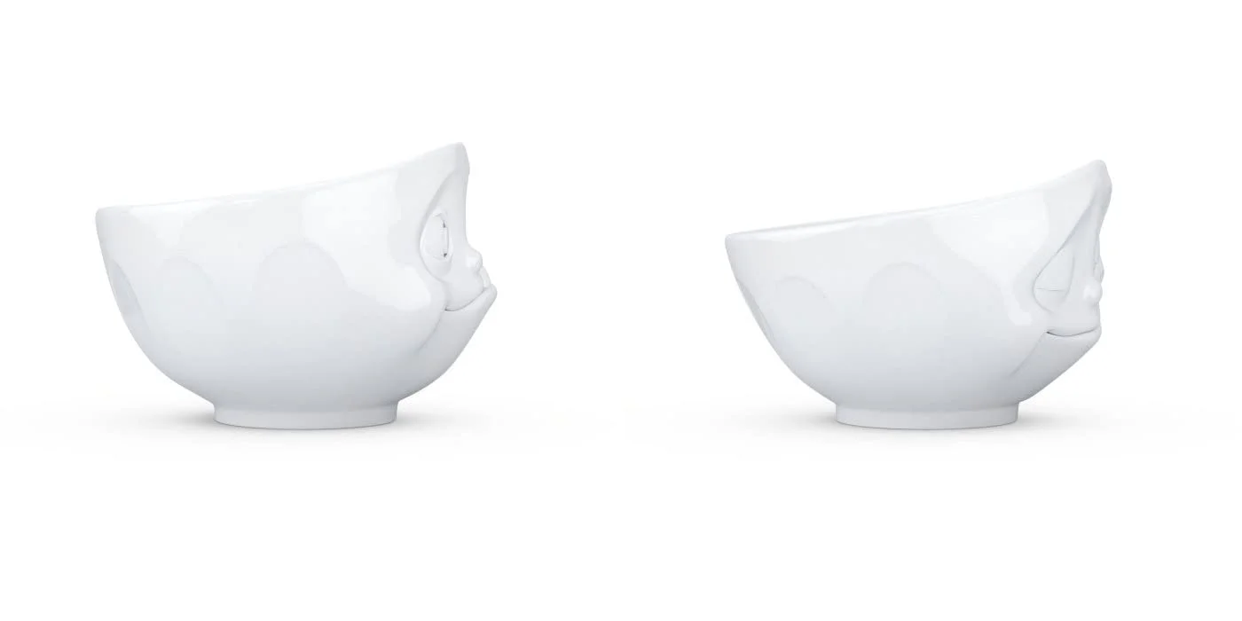 Набор мисок XL FIFTYEIGHT 2 шт. Delicious + Happy Белый 1000 мл Миска для хлопьев Суповая миска Салатница, фото №8