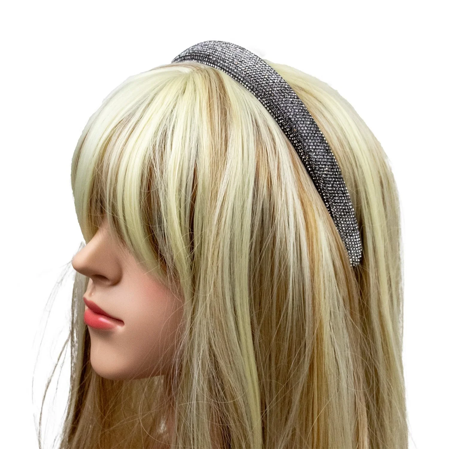 Обруч для волосся зі стразами для жінок (Рожевий, One Size), фото №9