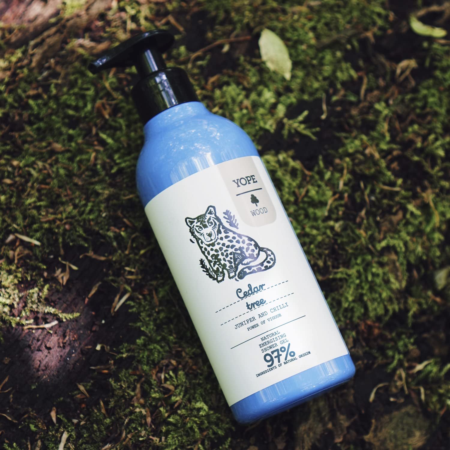 Натуральный гель для душа YOPE Wood Cedar Tree & Chilli увлажняющий 400 ml, фото №4