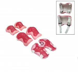 Комплект защиты Sports Helmet 3 в 1 размер S-M Розовый С34590 - Фото 1