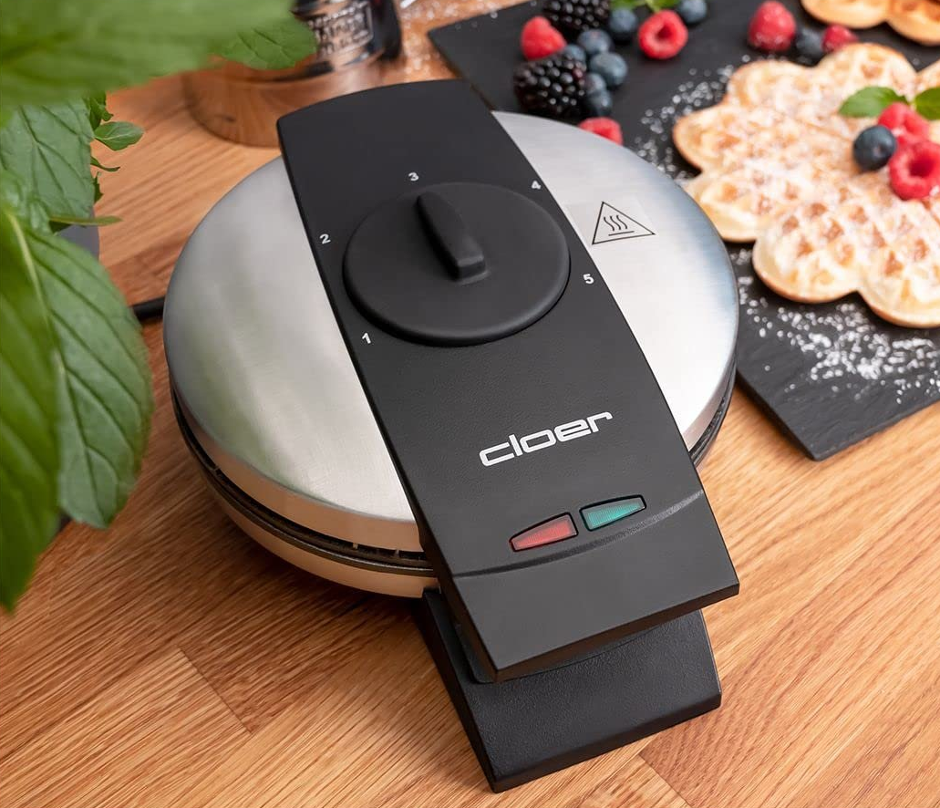 Вафельниця Cloer 1639SR / форма серця / 15,5 см / Нержавіюча сталь, фото №8