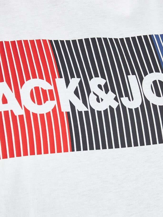 Футболка JJECORP LOGO TEE SS O-NECK  NOOS PS 12158505--Print:PLAY Jack&Jones Білий 2XL, фото №5