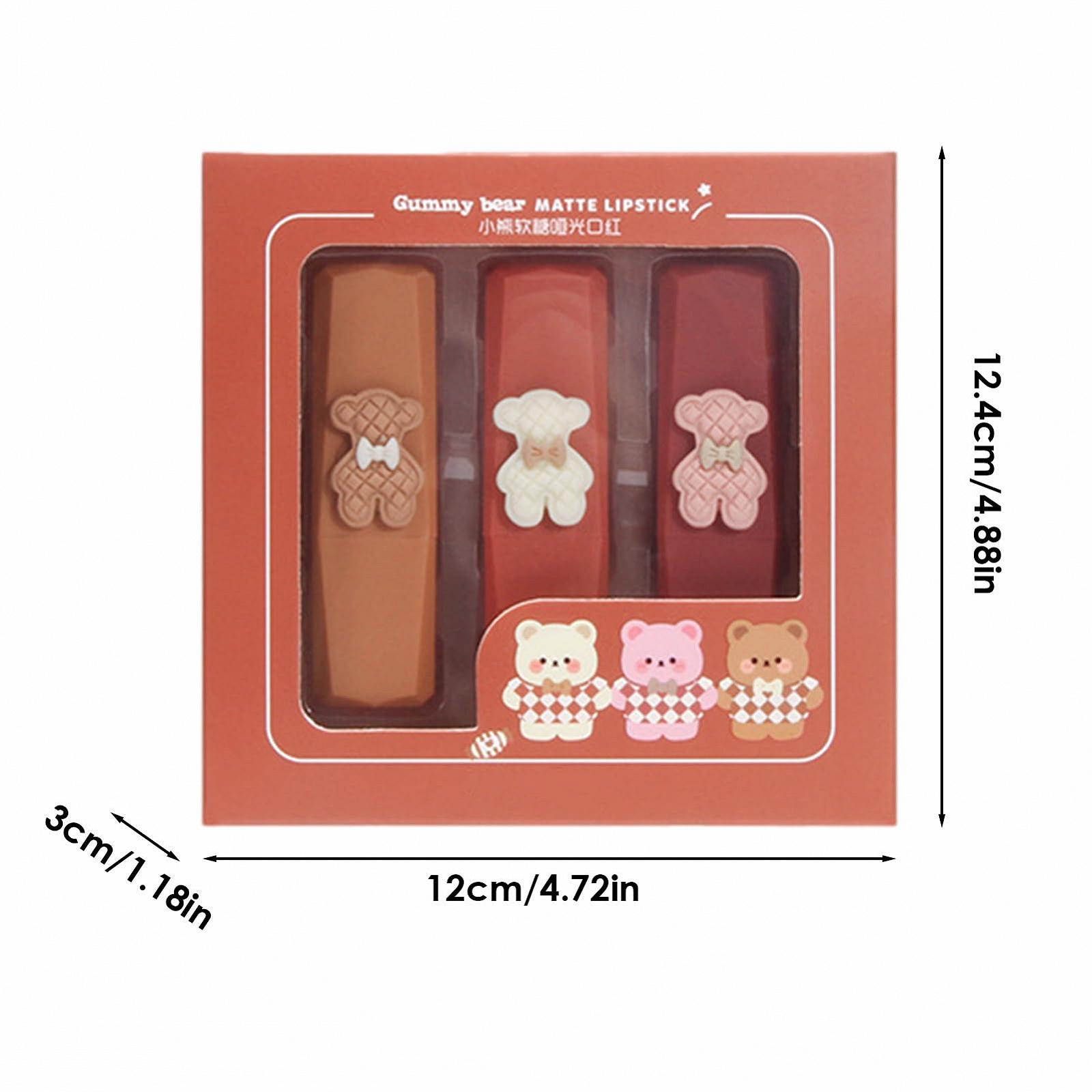 Блеск для губ Yusheng нелипкий в милом дизайне мишки 3 шт., фото №4 Блеск для губ Yusheng нелипкий в милом дизайне мишки 3 шт., фото №4