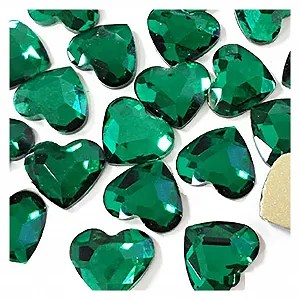 Украшения для ногтей Сердце Yaoqijie Стразы 5,5 x 6 мм Hyj573, стойкий цвет: 8 шт - Фото 1