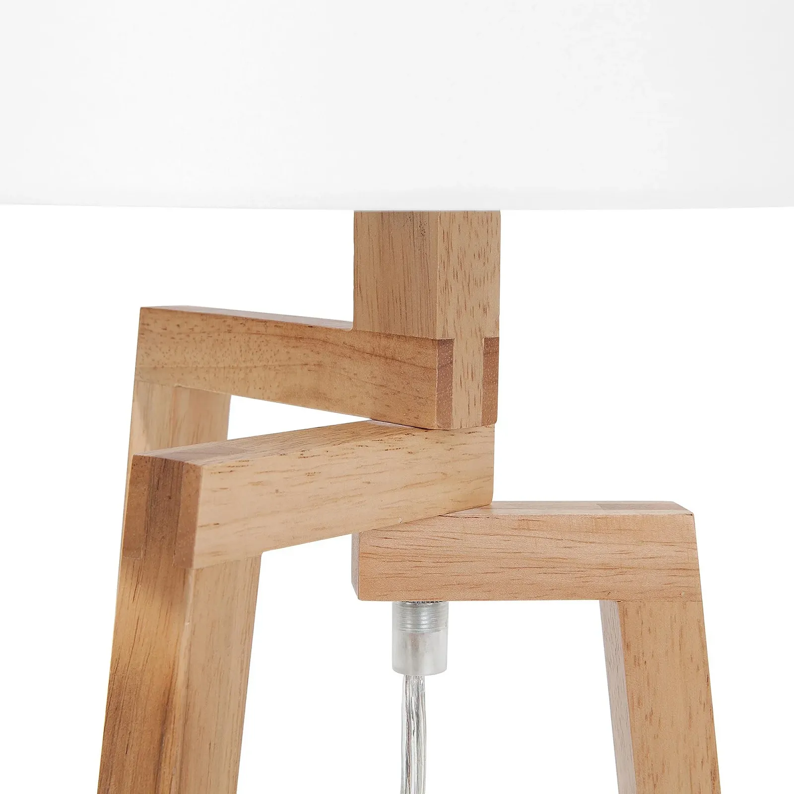 Настільна лампа Original Nalon Дерев'яна основа Біла, фото №8